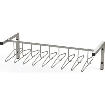 Věšák Nerezový nástěnný věšák na oblečení do čistých prostor, 11 ramínek, 1200 x 500 x 305 mm