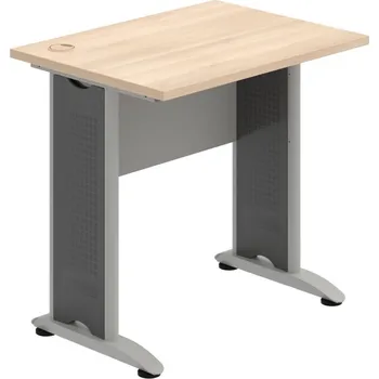 Psací stůl CE 800 – Stůl pracovní rovný 80 cm, hl. 60 cm - Akát , Šedá , Šedý kov