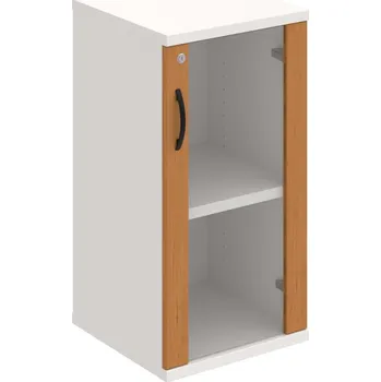 Policová skříň SZ 2 40 02 P – Skříň policová dvéřová 76,8 × 40 cm - Olše , Bílá , UCO – černá