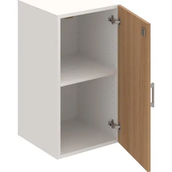 Policová skříň DZ 2 40 01 – Skříň policová dvéřová 74 × 40 cm - Višeň , Bílá , USH – hranatá