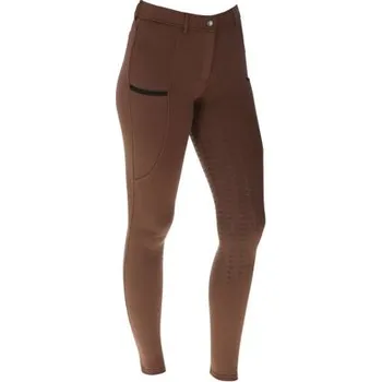 Jezdecké kalhoty Dámské jezdecké rajtky s gripem Covalliero A/W 2023, hnědá velikost 40