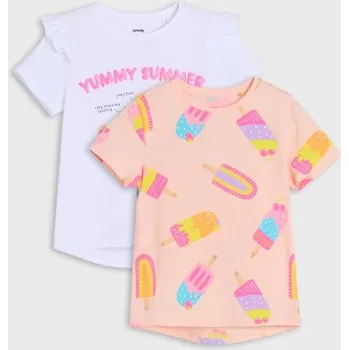 Dívčí tričko Sinsay - Sada 2 triček - vícebarevná - 752DP-MLC - 752DP-MLC-128