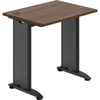 Psací stůl FE 800 – Stůl pracovní rovný 80 cm, hl. 60 cm - Ořech , Černý kov