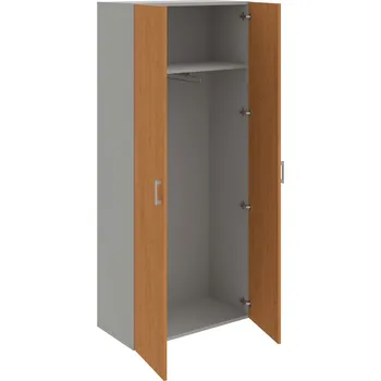 Policová skříň D 5 80 01 – Skříň šatní dvéřová 185 × 80 cm - Olše , Šedá , USH – hranatá