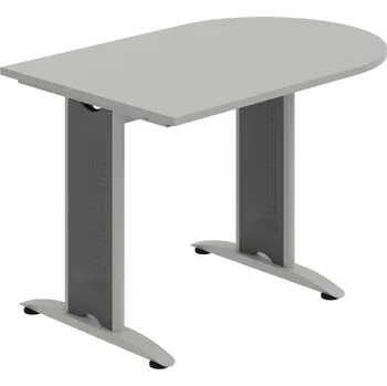 Jednací stůl FP 1200 1 – Stůl jednací oblouk 120 cm - Šedá , Šedý kov