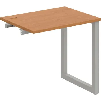Psací stůl UE O 800 R – Stůl pracovní délky 80 cm, hl. 60 cm, k řetězení - Olše , Šedý kov