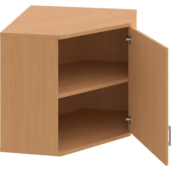 Policová skříň SRV 2 01 P H – Skříň vnitřní roh pravá 76,8 cm - Buk , Buk , USH – hranatá