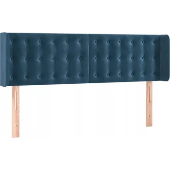 Čelo postele Uszak Samet Tmavě modré 147x16x78/88 cm