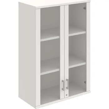 Policová skříň SZ 3 80 04 H – Skříň policová dvéřová 115,2 × 80 cm - Bílá , Bílá , USH – hranatá