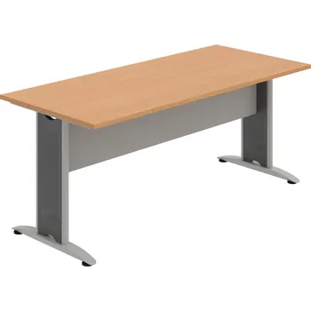 Jednací stůl CJ 1800 – Stůl jednací rovný 180 cm - Buk , Šedá , Šedý kov