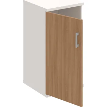 Policová skříň S 2 40 01 L – Skříň policová dvéřová 76,8 × 40 cm - Višeň , Bílá , USH – hranatá