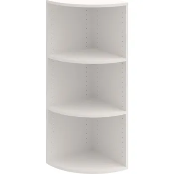 Policová skříň DR 3 L – Skříň vnější roh levý 111 cm - Bílá