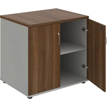 SPZ 80 60 P – Skříňka ke stolu, zavřená, š. 80 cm, léta podél - Ořech , Šedá , USN – Hobis