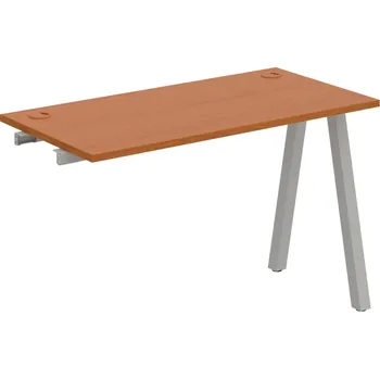 Psací stůl UE A 1200 R – Stůl pracovní délky 120 cm, hl. 60 cm, k řetězení - Třešeň , Šedý kov
