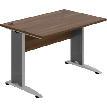 Psací stůl CS 1200 – Stůl pracovní rovný 120 cm - Ořech , Ořech , Šedý kov