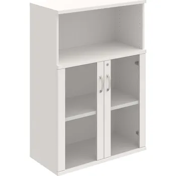 Policová skříň SZ 3 80 05 – Skříň policová dvéřová 115,2 × 80 cm - Bílá , Bílá , USN – Hobis