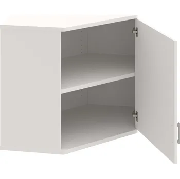 Policová skříň SRV 2 01 P H – Skříň vnitřní roh pravá 76,8 cm - Bílá , Bílá , USH – hranatá