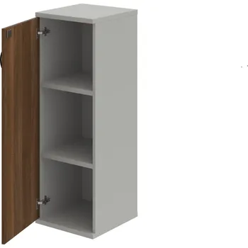 Policová skříň SZ 3 40 01 L – Skříň policová dvéřová 115,2 × 40 cm - Ořech , Šedá , UCO – černá