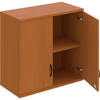 Policová skříň SZ 2 80 01 H – Skříň policová dvéřová 76,8 × 80 cm - Třešeň , Třešeň , UCO – černá