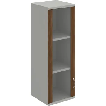 Policová skříň S 3 40 02 L H – Skříň policová dvéřová 115,2 × 40 cm - Ořech , Šedá , USN – Hobis