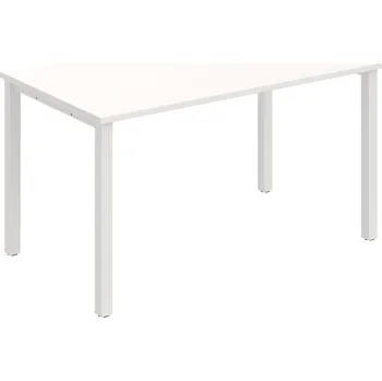 Psací stůl UJ 1400 – Stůl jednací rovný délky 140 cm - Bílá , Bílý kov