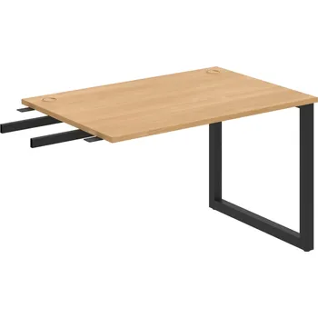 Psací stůl US O 1200 RU – Stůl pracovní délky 120 cm, k řetězení - Dub , Černý kov