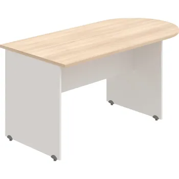 Jednací stůl GP 1600 1 – Stůl jednací oblouk 160 cm - Akát , Bílá
