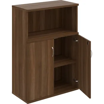 Policová skříň SZ 3 80 02 – Skříň policová dvéřová 115,2 × 80 cm - Ořech , Ořech , USN – Hobis