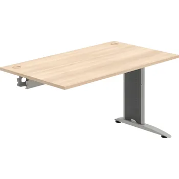 Psací stůl FS 1400 R – Stůl pracovní řetězící rovný 140 cm - Akát , Šedý kov