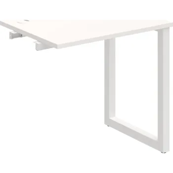 Psací stůl UE O 800 R – Stůl pracovní délky 80 cm, hl. 60 cm, k řetězení - Bílá , Bílý kov