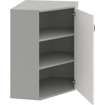 Policová skříň SRV 3 01 P – Skříň vnitřní roh pravá 115,2 cm - Bílá , Šedá , UCO – černá