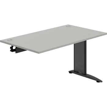 Psací stůl FS 1400 R – Stůl pracovní řetězící rovný 140 cm - Šedá , Černý kov