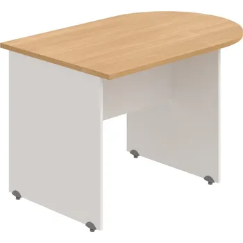 Psací stůl GP 1200 1 – Stůl jednací oblouk 120 cm - Dub , Bílá