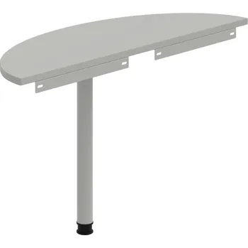Jednací stůl GP 120 – Stůl zakončovací oblouk 120 cm - Šedá , Šedý kov
