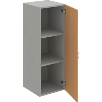 Policová skříň D 3 40 01 – Skříň policová dvéřová 111 × 40 cm - Buk , Šedá , USN – Hobis