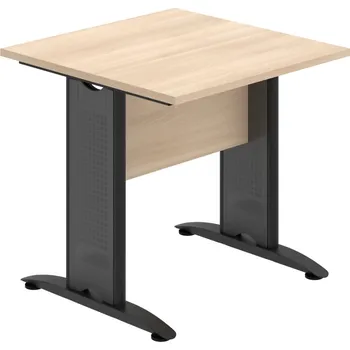 Jednací stůl CJ 800 – Stůl jednací rovný 80 cm - Akát , Akát , Černý kov
