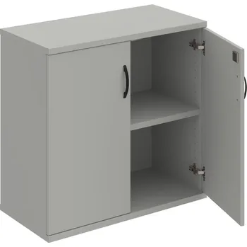 Policová skříň SZ 2 80 01 – Skříň policová dvéřová 76,8 × 80 cm - Šedá , Šedá , UCO – černá