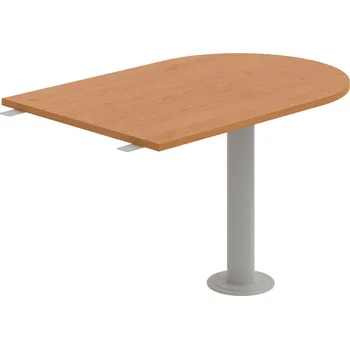 Psací stůl CP 1200 3 – Stůl jednací délky 120 cm ukončený obloukem - Olše , Šedý kov