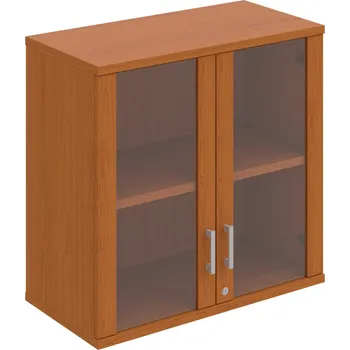 Policová skříň SZ 2 80 02 H – Skříň policová dvéřová 76,8 × 80 cm - Třešeň , Třešeň , USH – hranatá