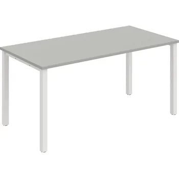 Psací stůl UJ 1600 – Stůl jednací rovný 160 cm - Šedá , Bílý kov