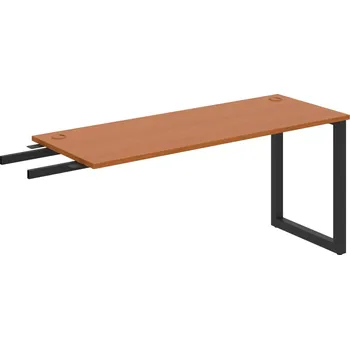 Psací stůl UE O 1600 RU – Stůl pracovní délky 160 cm, hl. 60 cm, k řetězení - Třešeň , Černý kov