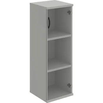 Policová skříň S 3 40 03 P – Skříň policová dvéřová 115,2 × 40 cm - Čiré , Šedá , UCO – černá