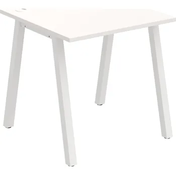 Psací stůl US A 800 – Stůl pracovní délky 80 cm - Bílá , Bílý kov