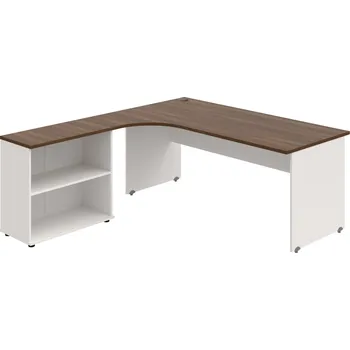 Psací stůl GE 1800 H P – Sestava pravá 180 cm - Ořech , Bílá