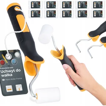 Malířský váleček 10x VÁLEČEK MALÍŘSKÝ Pěnový 5 cm Náhradní Pro Malování Laků Barev + 2x DRŽÁK H0