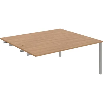 Psací stůl USD 1800 R – Stůl pracovní 180 × 160 cm, k řetězení - Višeň , Šedý kov