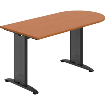 Jednací stůl FP 1600 1 – Stůl jednací oblouk 160 cm - Třešeň , Černý kov