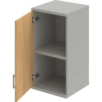 Policová skříň S 2 40 01 L H – Skříň policová dvéřová 76,8 × 40 cm - Dub , Šedá , USH – hranatá