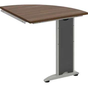 Jednací stůl CP 901 P – Stůl spojovací pravý - Ořech , Šedý kov