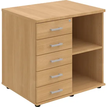 SPKZ 3 80 60 L P – Skříňka ke stolu, levá, s centrálním zamykáním - Dub , Dub , USH – hranatá